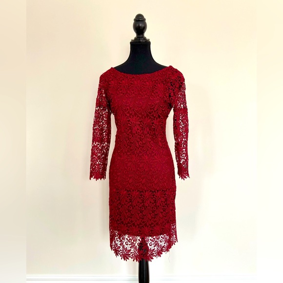 Akita Red Lace Dress - Picture 1 of 3
